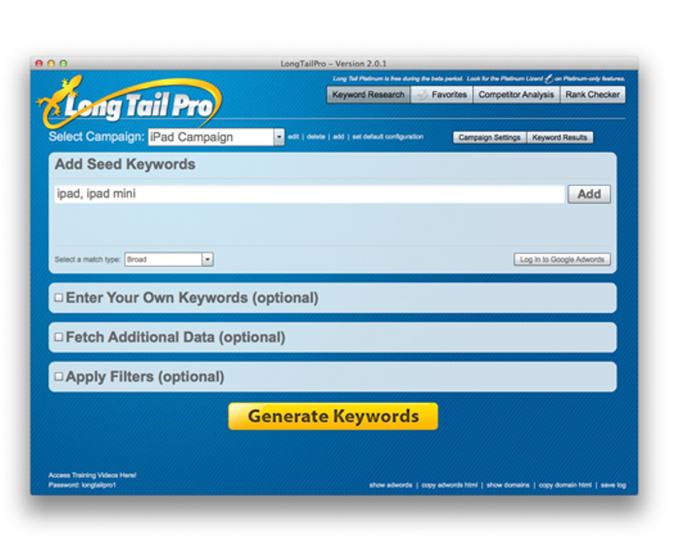 long tail pro cost