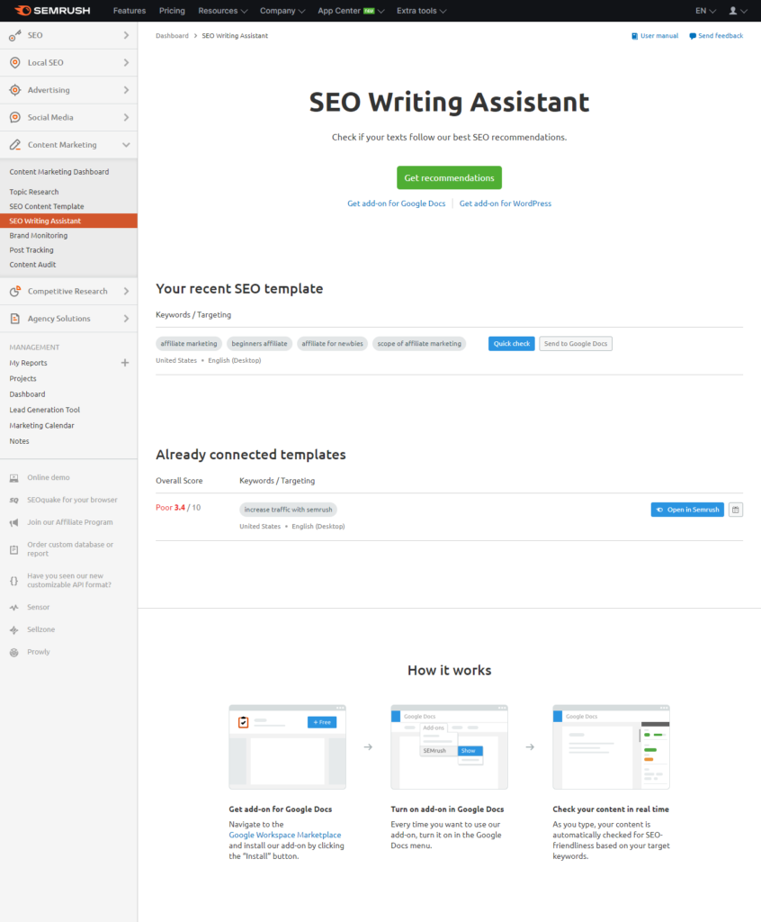 SEO Writing Assistant Best Features