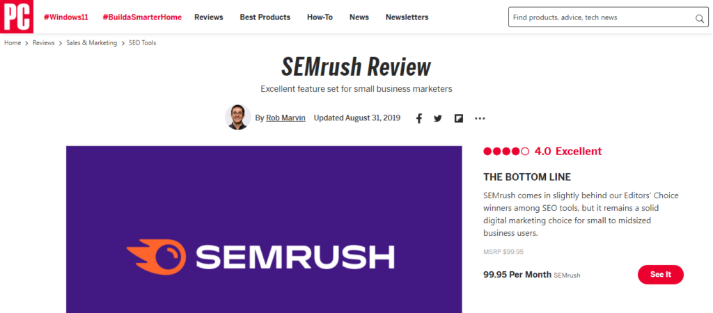Semrush PCMAG Reviews and Ratings